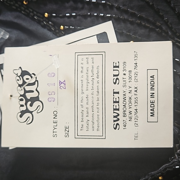 SWEET SUE VTG BEADED VEST SIZE 2X NEW WITH TAGS - Picture 6 of 14